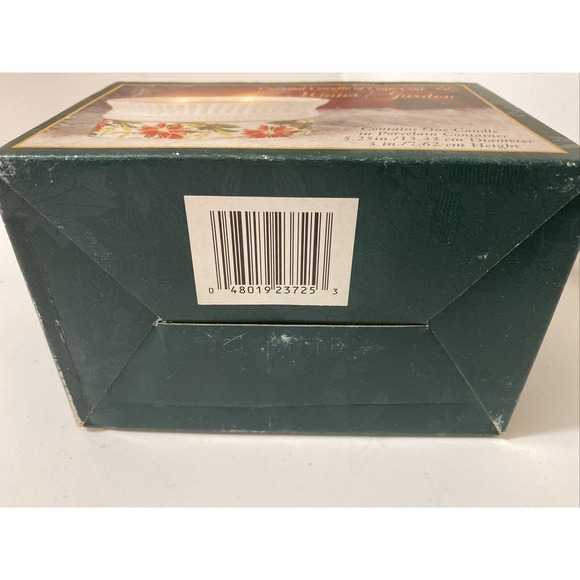Colonial Candle of Cape Cod Winter Garden Floral Porcelain Gold Trim New In Box - Picture 11 of 13